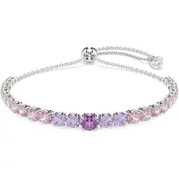 Swarovski Armbånd lilla / lilla / lyserød / sølv