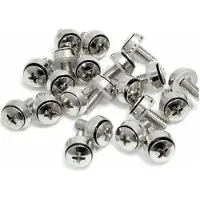 StarTech.com Startech 50 Pkg M6 Mounting Screws for Server Rack Cabinet (CABSCREWSM6) - Skruesæt (pakke med 50) - for P/N: RACK-18U-20-WALL-OA, RACK-21U-20-WALL-OA, RACK-24U-20-WALL-OA, RK3236BKF, WALLMOUNT4