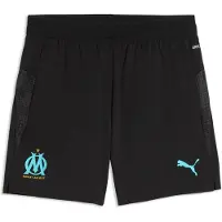 Puma Olympique de Marseille Training Pants Youth, Clothing, Black/Aqua, 11-12Y