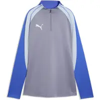 Puma IndividualBLAZE 1/4 Zip Football Top Women, Clothing, Gray Sky/White/Royal Sapphire, XL