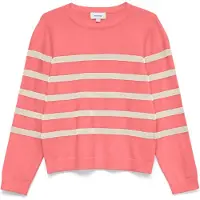 Vero moda Pullover 'VMSaba' sølvgrå / laks
