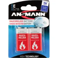 Ansmann 1515-0006i, Alkaline, 9 V, 2 stk, Cd (cadmium), Hg (kviksølv), Rød