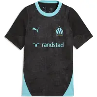 Puma Olympique de Marseille Training Jersey Youth, Clothing, Black/Aqua, 9-10Y