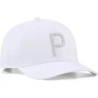 Puma Heritage P Tech Golf Cap Men, Accessories, White Glow/Platino Gray, Adult