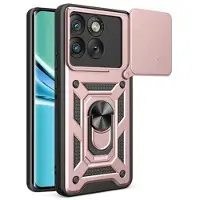 Mtp Products Motorola Edge 70 Roterende Ring Hybrid Cover med Kameraskjold - Rødguld