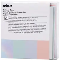 Cricut Pastel Sampler - Skær væk-kortsæt - hvid, pudder-blå, tulipan, hviskende blå, silver matte holographic