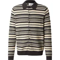 NN07 Cardigan 'Nolan' beige / marin / mørkebrun