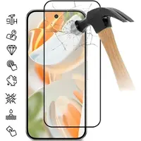 Mtp Products Motorola Moto G57 Power Skærmbeskyttelse Hærdet Glas - Full Fit - 9H - Sort kant