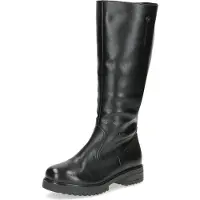 Caprice Boots, black, made of Leather and textile with Block heel, Size 41