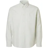 Selected Skjorte 'SLHRick' beige / hvid