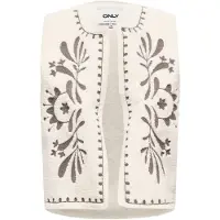 ONLY Vest grå / hvid