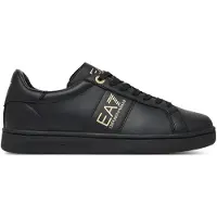EA7 EA7til mænd. 7X000332_AF10848 Klassiske læder-sneakers i sort (45 1/3), Fast, Blonder, Casual