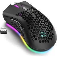 Mtp Products M600 trådløs mus - 7 knapper og LED-lys - sort