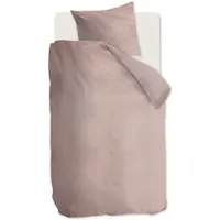Beddinghouse Flonel sengetøj 140x200 cm - Rosa ensfarvet sengesæt - 100% bomulds flonel - Frost sengelinned