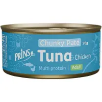 Prins Chunky Paté - Kattefoder - Tun & kylling - 24 x 70 g