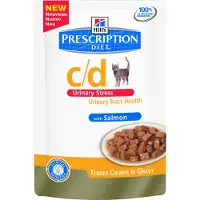 Hill's Pet Nutrition Prescription Diet c/d Urinary Stress Kattefoder - Vådfoder - Laks - 12 x 85 g