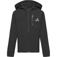 Adidas Junior Drenge Tech vævet jakke med hætte Sort/Grey Four