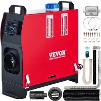 Vevor Dieselvarmer 12V Diesel Luftvarmer Lyddæmper 5-8KW Diesel Luftvarmer med Fjernbetjening og LCD Termostatskærm til Bil Lastbiler Autocamper Båd og Bus