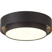 QAZQA Moderne loftslampe sort 50 cm 3-lys - Drum Duo