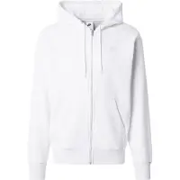 Nike Hættetrøje Club Full Zip - Grå/Hvid, størrelse Medium