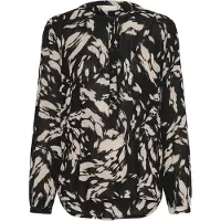 Kaffe Bluse 'Pollie' beige / sort