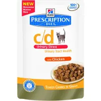 Hill's Pet Nutrition c/d Multicare Stress Urinary Care med kylling - Økonomipakke: 48 x 85 g