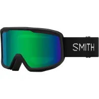 Smith - Skibriller - Frontier Black Green Solx Mirror Antifog til UnisexSilikone - Sort