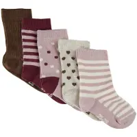 Minymo Strømper - 5-pak - Rosa Smoke - - 31/34 - Strømper