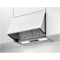 AEG DEB2531S - Hætte - integreret - bredde: 55.9 cm - dybde: 27 cm - udtrækning og recirkulation (med ekstra recirkulationssæt) - grå