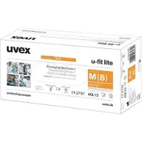 Uvex u-fit lite 6016810 100 stk Engangshandske Størrelse (handsker): XL EN 420:2003+A1:2009, EN 374-1:2016+A1:2018, EN 374-5:2016, EN 374-4