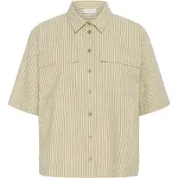 Kaffe Bluse 'KAnaya' ecru / mørkebeige