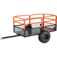 Vevor Havetrailer, 28 Cu. ft. &amp; 800 kg, ATV UTV-trailer, Træk bag ståltiptrailere, Aftageligt bagpanel, Kraftige trækbaghavetrailere til plæneklipper, traktor, haveaffald