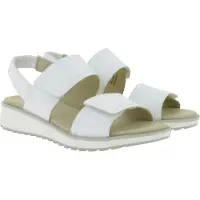 Caprice Sandal, white, made of Leather without heel, Size 36
