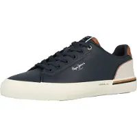 Pepe Jeans Pepe Jeanstil mænd. PMS300011 Træningssko Kenton Campus navy (46), Fast, Blonder, Casual, Blå