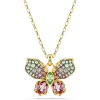 Swarovski Kæde 'Idyllia' blå / guld / grøn / pink