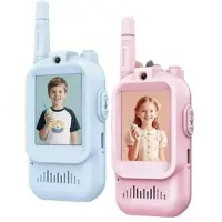 Mtp Products JK200 Video Walkie-Talkie til børn med kamera - 2 stk. - Blå / Pink
