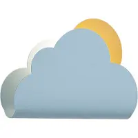 QAZQA Børnevæglampe blå sky med sol - Cloudy