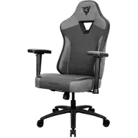 ThunderX3 EAZE-Loft - Stol - ergonomisk - lænestol - armstøtter - T-formet - vippe - drejeled - stål, leatherette - sort