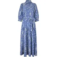 Dea Kudibal Kjole 'Palma' blue denim / hvid