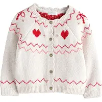Next Cardigan ecru / pitaya / rød