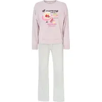 Dagi Pyjamas blå / lyselilla / kirsebærsrød / hvid