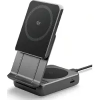 Spigen Essential MagSafe 2-in-1+C Wireless Charger EF302MOQ - black