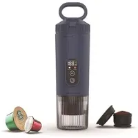 Mtp Products 3-i-1 bærbar espressomaskine med Nespresso/DolceGusto-kapsler og kaffepulver - sort