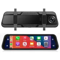Mtp Products Dashcam med berøringsskærm og dobbelt linse med CarPlay - 9.66 - Sort