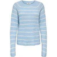 JDY Pullover 'JDYEllen' creme / pastelblå