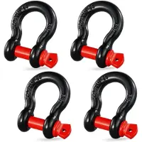 Vevor 4 pakke 5/8" D ringsjækle med 3/4" skruetap 28660 lbs brudstyrke