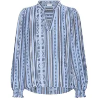PULZ Bluse 'Alexis' marin / lyseblå