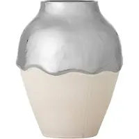 Bloomingville Silvio Vase, Sølv, Stentøj