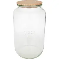 Weck Round Rim Jar 3l with Wooden Lid