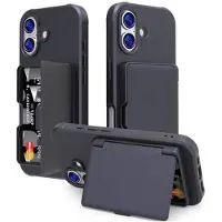 Mtp Products iPhone 17 Hybrid Cover med Spejl og Kortholder - Sort